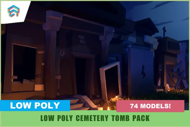 Low Poly Cemetery Kit: NecroPOLY - Tombs Module v1.2