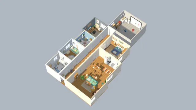 DOLLHOUSE - FREE - Modular Low Poly Interiors: Furniture & Room Kit