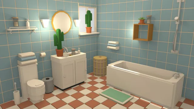 DOLLHOUSE - FREE - Modular Low Poly Interiors: Furniture & Room Kit