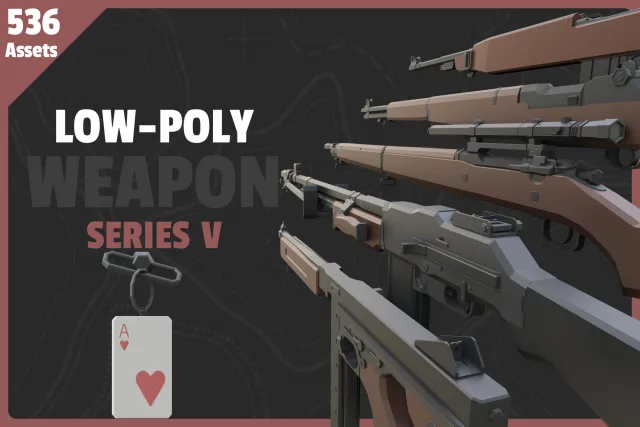 Low Poly Weapon Series V 4