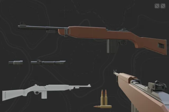 Low Poly Weapon Series V 4