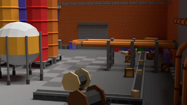 Low-poly Industrial Pack - низкополигональные промышленные ассеты