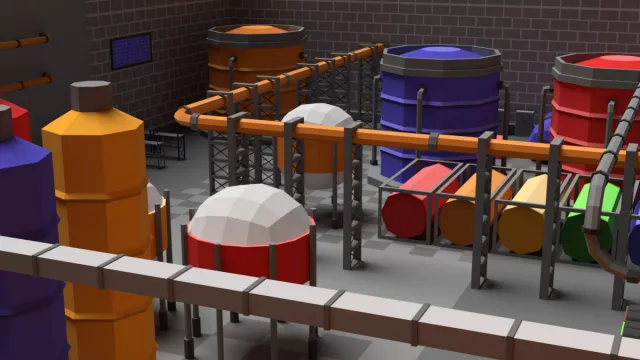 Low-poly Industrial Pack - низкополигональные промышленные ассеты