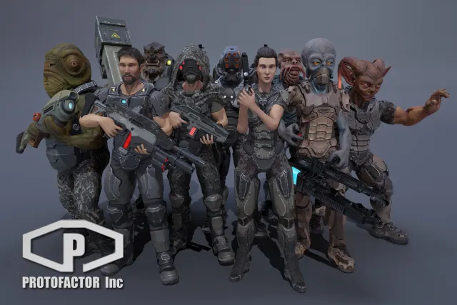 SCI FI SHOOTER CHARACTERS PACK VOL 1 v2.5