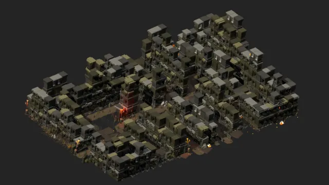 Low Poly Cemetery Kit: NecroPOLY - Environment chunks