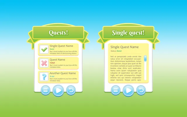 Cute Cartoon Mobile GUI - 97 png files!