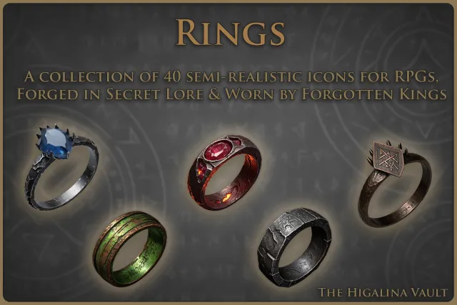 Rings - 40 Semi-Realistic Icons [512x512 HD]