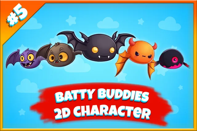 BATTY BUDDIES 2D Animated Character