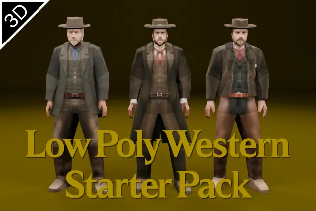 Low Poly Western Starter Pack