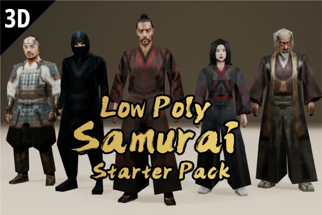 Low Poly Samurai Starter Pack