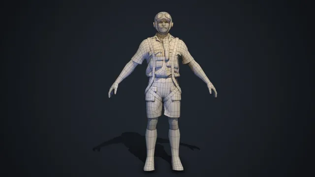 IAF Pilot - Rigged Low Poly WW2 Character 3D Model