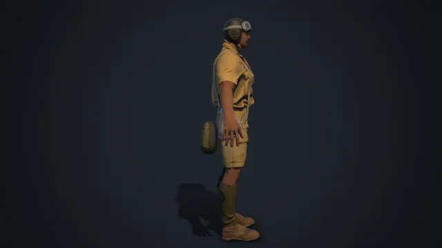 IAF Pilot - Rigged Low Poly WW2 Character 3D Model