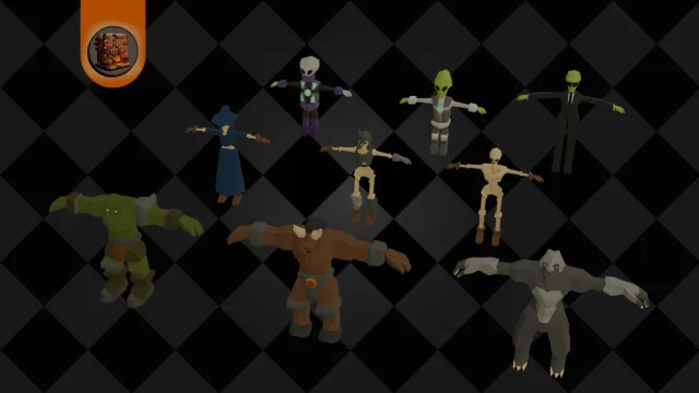 Low Poly Monster Character Pack
