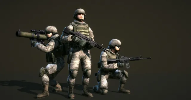 Low Poly Soldiers Demo