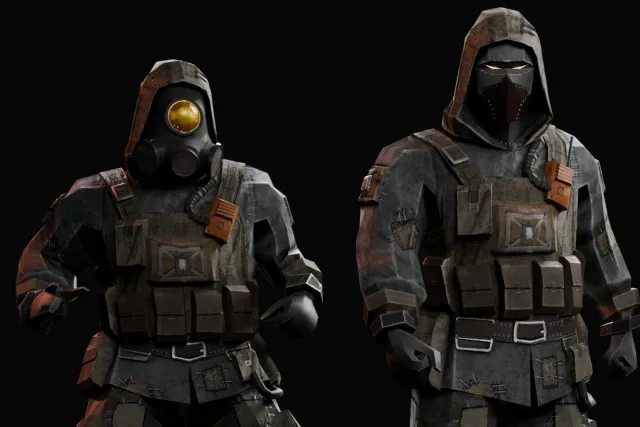 Low Poly - Apocalyptic Survivor/Assassin Character
