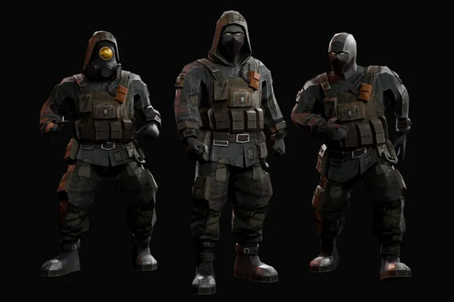 Low Poly - Apocalyptic Survivor/Assassin Character