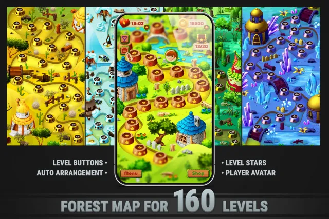 MK Puzzle Level Map Pack • 4 Themes Bundle v5.0.0