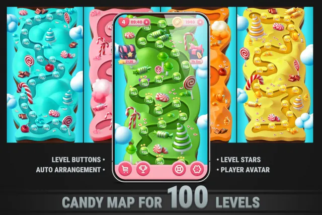 MK Puzzle Level Map Pack • 4 Themes Bundle v5.0.0
