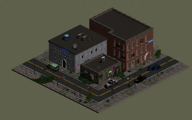 Zombie City - HD Isometric Tileset v1.1