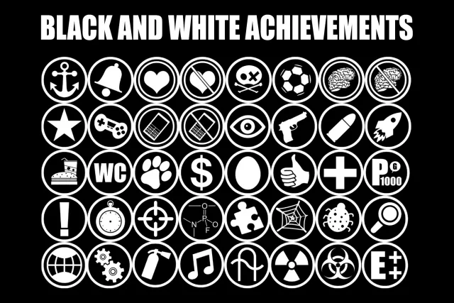 Black and White Achievements Pack