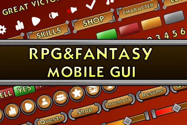RPG&Fantasy Mobile GUI with Source Files