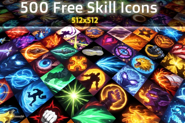 500 Free Skill Icons