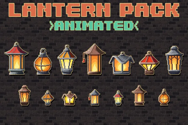 Pixel Art Lantern Pack - Animated