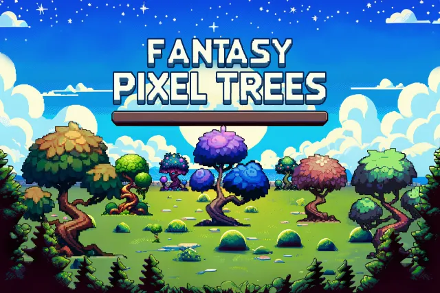Fantasy Pixel Trees