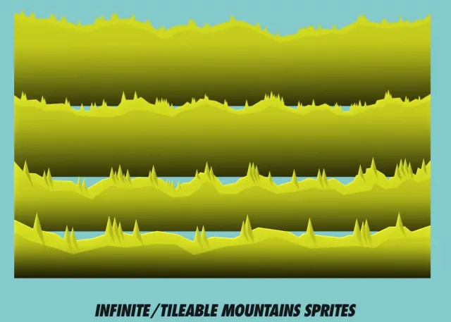 FREE - Stylized 2D Forest Mountains Nature Pack