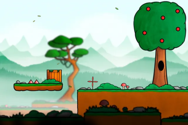 2D Hand Painted Platformer Environment