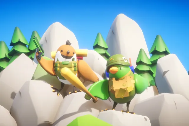 Tiny Bird Duo PBR Polyart
