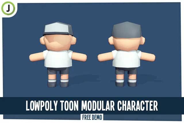 Lowpoly Toon Modular Character | Free Demo