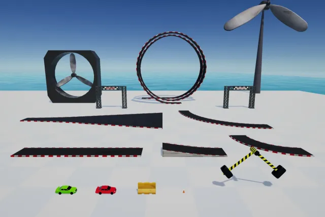 ANIMA PROXIMA - Low Poly Racing Track Starter Pack