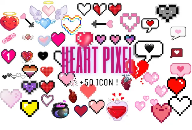 Heart in pixel