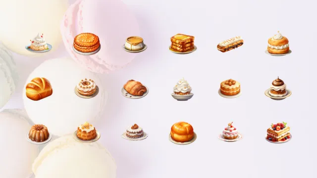 Free 2D Food Icons - Desserts