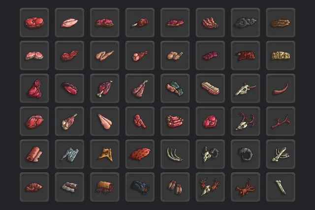 Free Meat and Skin Icons