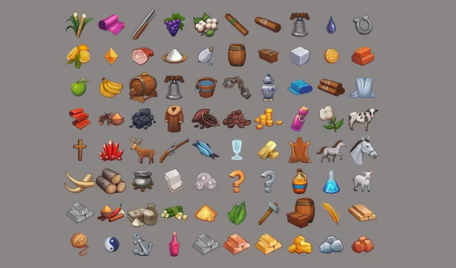 2D Strategy Game Icons