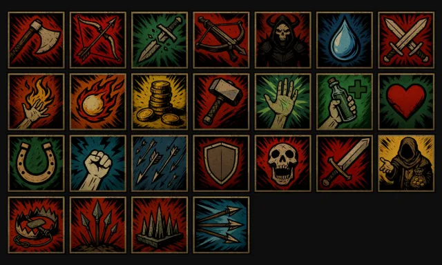Dark Fantasy RPG Icons - Free Basic Pack (25)