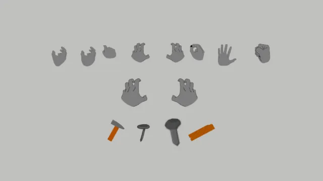 Hand Actions Grey Icons