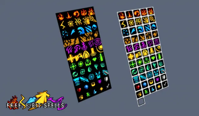 Unique Free 8-bit Spells [16x16]