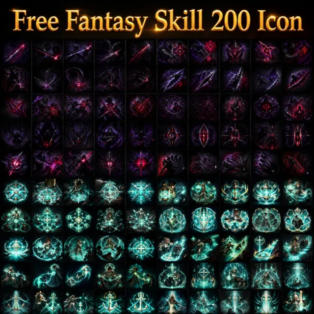 Free Fantasy RPG Skill Icon And Portrait