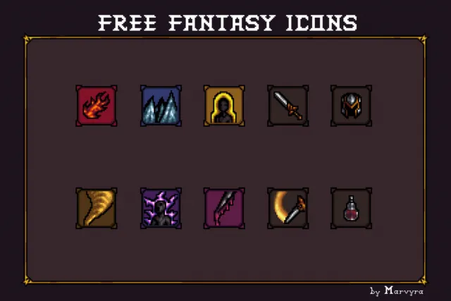 Unique Free Fantasy Icons [32x32]