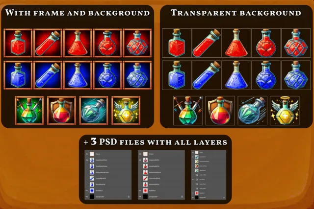2D Icons Minipack - Potions