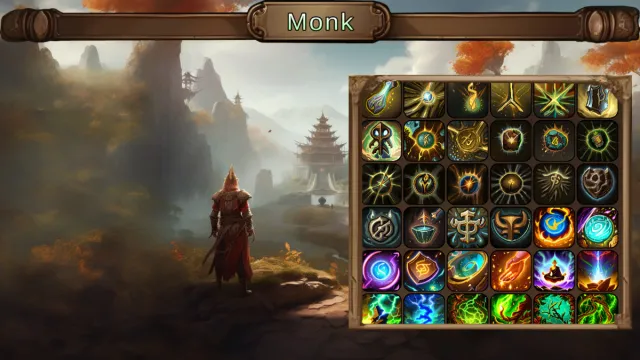 40 FREE monk skill icons