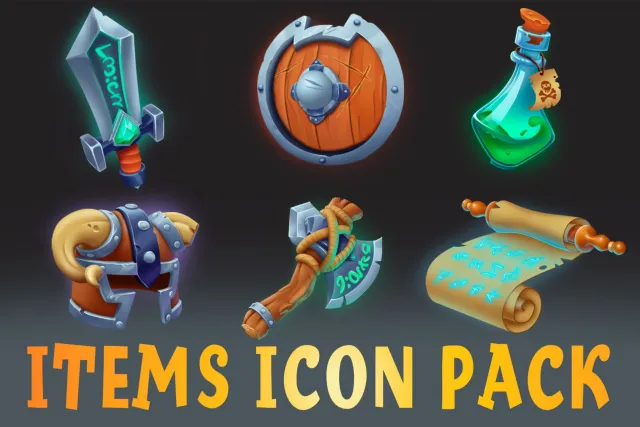 FREE Medieval items Icons pack
