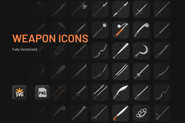 Game Weapon Icons Package