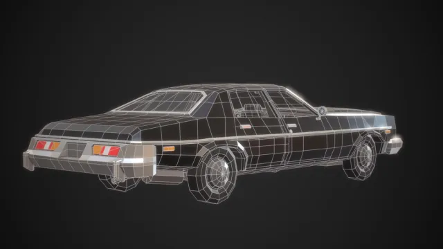 Low-Poly Retro City Car 03