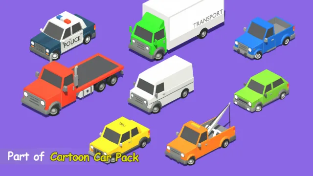 FREE Cartoon Car Pack - Simple Vehicles