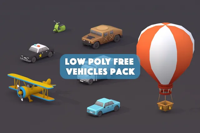 Low Poly Free Vehicles Pack