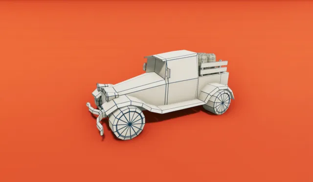 FREE - Pickup Truck with Barrels
